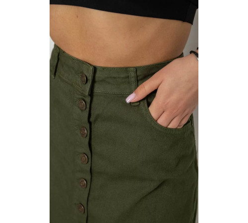 Спідниця жіноча джинсова, колір хакі, 182R1301