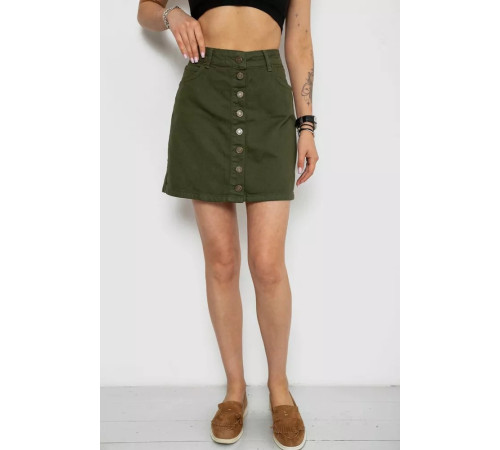 Спідниця жіноча джинсова, колір хакі, 182R1301
