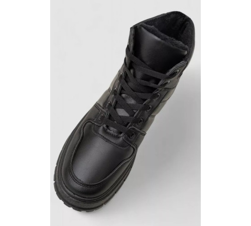 Кросівки жіночі зимові на хутрі, колір чорний, 248RMB03