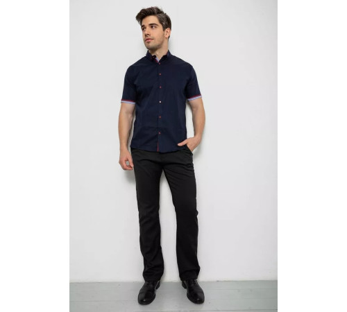 Сорочка чоловіча з принтом, колір темно-синій, 214R1512