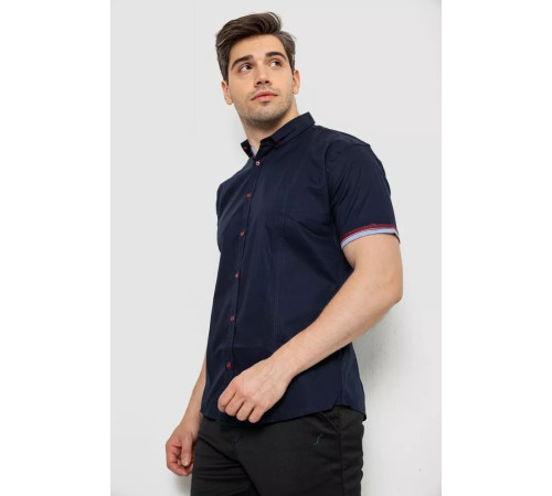 Сорочка чоловіча з принтом, колір темно-синій, 214R1512