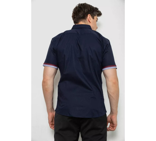 Сорочка чоловіча з принтом, колір темно-синій, 214R1512