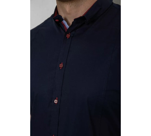 Сорочка чоловіча з принтом, колір темно-синій, 214R1512