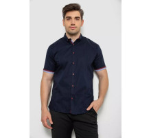 Рубашка мужская с принтом, цвет темно-синий, 214R1512.