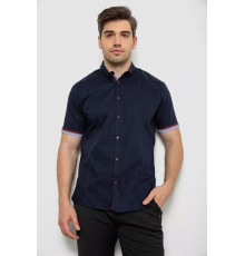 Сорочка чоловіча з принтом, колір темно-синій, 214R1512