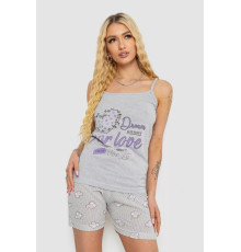 Женская пижама с принтом, цвет серый, 238R3128.