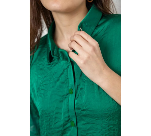 Костюм женский однотонный, цвет темно-зеленый, 119R0038-2.