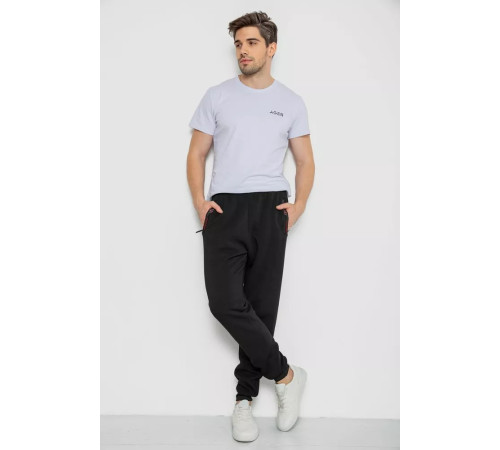 Спорт чоловічі штани на флісі, колір чорний, 244R41309