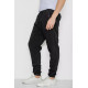 Спорт чоловічі штани на флісі, колір чорний, 244R41309