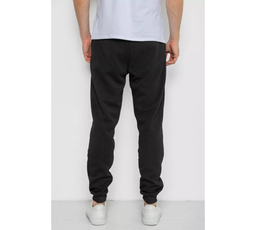 Спорт чоловічі штани на флісі, колір чорний, 244R41309