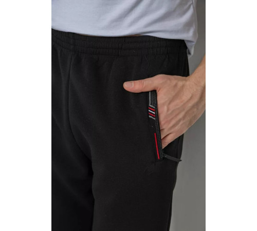Спорт чоловічі штани на флісі, колір чорний, 244R41309