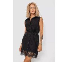 Платье на пуговицах, цвет черный, 102R388