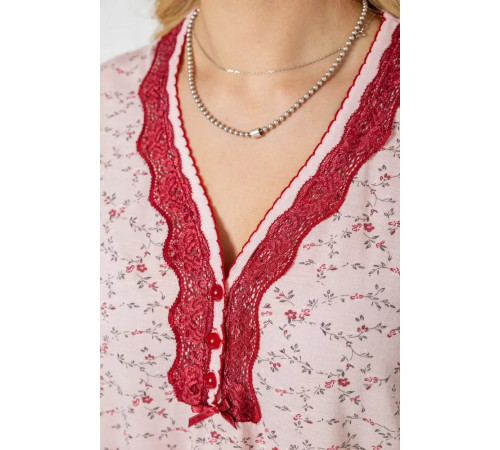 Женская пижама с принтом, цвет розовый, 243R7081