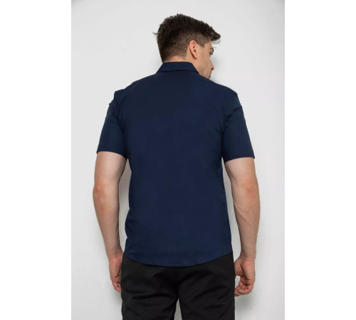 Рубашка мужская классическая, цвет темно-синий, 214R7114-1.