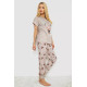 Женская пижама с принтом, цвет бежевый, 243R6006
