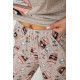 Женская пижама с принтом, цвет бежевый, 243R6006