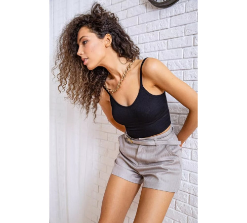 Шорти жіночі з поясом, бежеві 131R6622