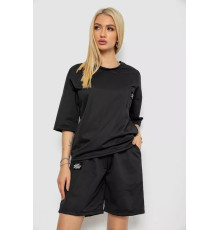 Костюм женский однотонный, цвет черный, 238R116-2.