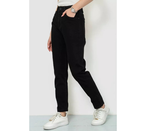 Джинси жіночі MOM, колір чорний, 244R8527