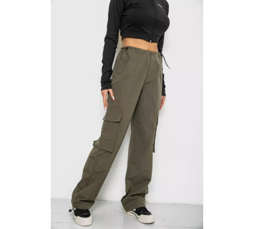 Штани карго жіночі, колір хакі, 238R5366