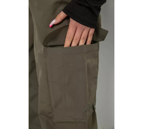 Штани карго жіночі, колір хакі, 238R5366