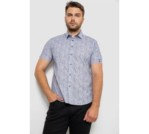 Рубашка мужская с принтом, цвет серый, 214R6917-8