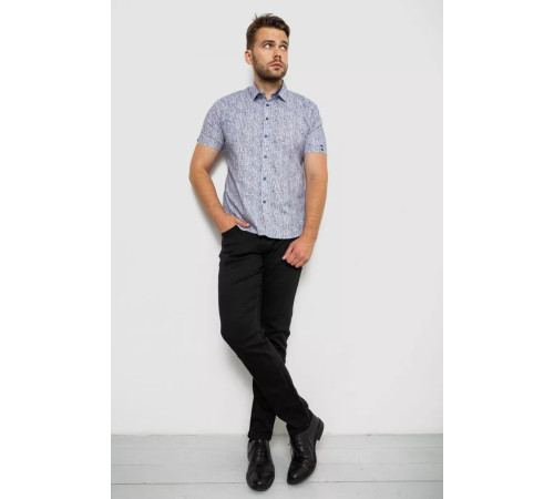 Рубашка мужская с принтом, цвет серый, 214R6917-8