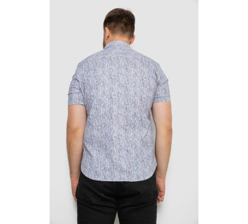 Рубашка мужская с принтом, цвет серый, 214R6917-8