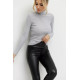 Стильный женский гольф в рубчик, цвет светло-серый, 204R001.