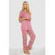 Женская пижама с принтом, цвет пудровый, 243R7025-1