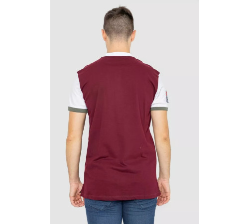 Поло чоловіче з принтом, колір бордовий, 247R317