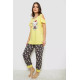 Женская пижама с принтом, цвет желтый, 243R903067.