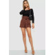 Шорты женские шифоновые, цвет коричнево-черный, 244R079
