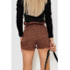 Шорты женские шифоновые, цвет коричнево-черный, 244R079