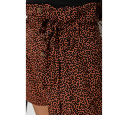 Шорты женские шифоновые, цвет коричнево-черный, 244R079