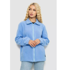 Кофта женская флисовая на молнии, цвет голубой, 102R5278