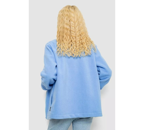 Кофта женская флисовая на молнии, цвет голубой, 102R5278