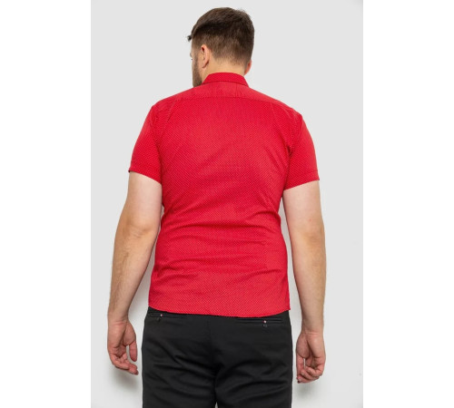 Сорочка чоловіча з принтом, колір червоний, 214RK100