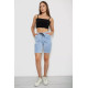 Шорти жіночі однотонні велюрові, колір блакитний, 238R58169