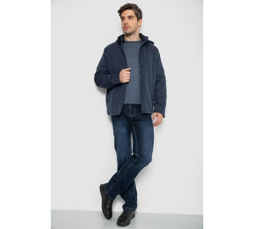 Куртка чоловіча демісезонна з капюшоном, колір темно-синій, 131R2101