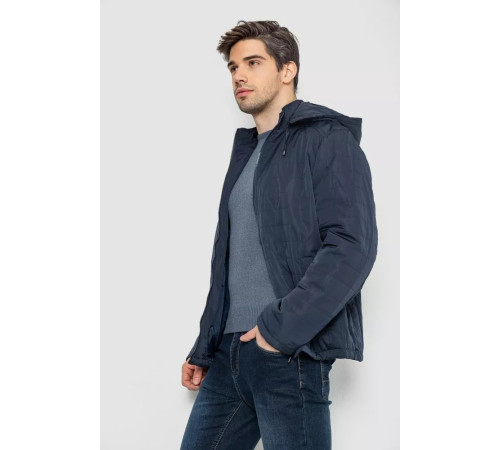 Куртка чоловіча демісезонна з капюшоном, колір темно-синій, 131R2101