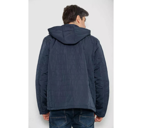 Куртка чоловіча демісезонна з капюшоном, колір темно-синій, 131R2101