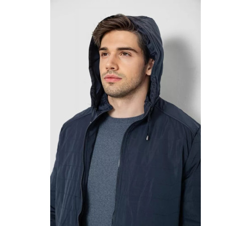 Куртка чоловіча демісезонна з капюшоном, колір темно-синій, 131R2101