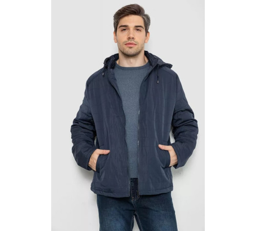 Куртка чоловіча демісезонна з капюшоном, колір темно-синій, 131R2101