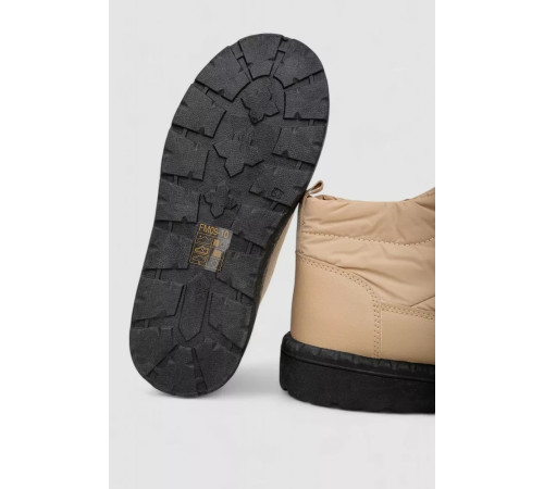 Дутики жіночі зимові на хутрі, колір чорно-бежевий, 248RFM09