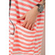 Ночная рубашка в полоску, цвет розово-белый, 238R15022.