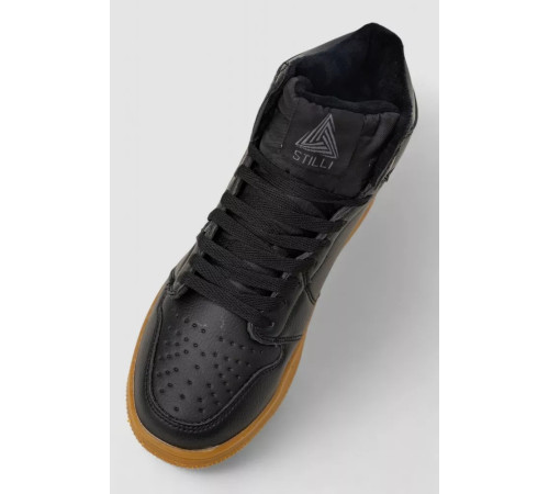 Кроссовки мужские зимние на меху, цвет черно-бежевый, 248RH1010-22