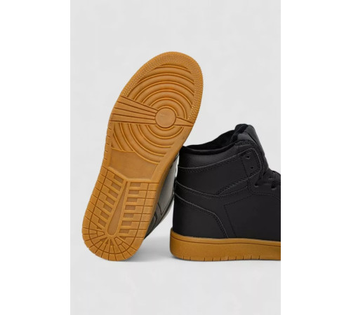 Кроссовки мужские зимние на меху, цвет черно-бежевый, 248RH1010-22