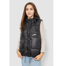 Женский женский однотонный с капюшоном, цвет черный, 244R810.