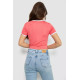 Футболка-топ жіноча з принтом, колір кораловий, 244R504